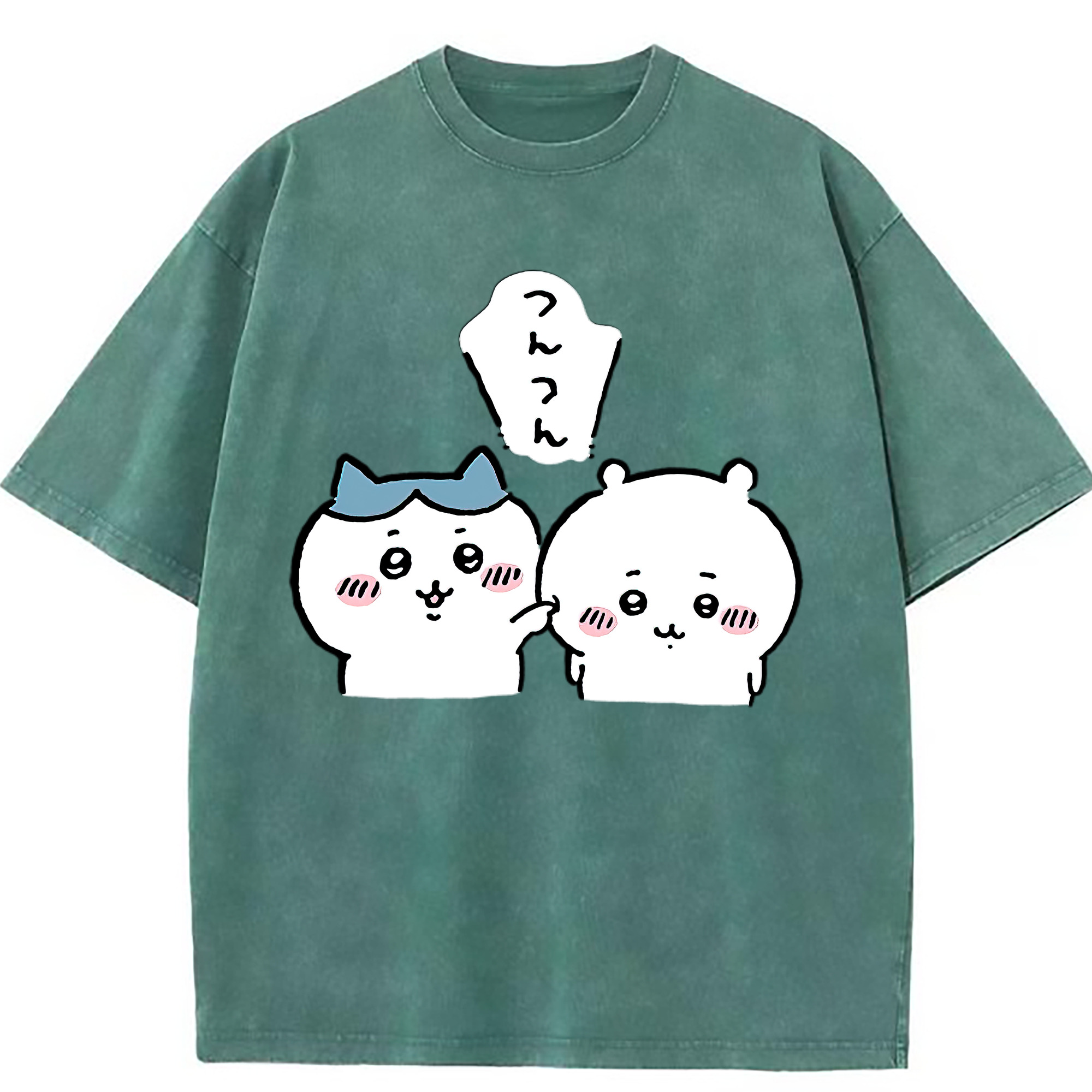 （画像用） ちいかわ ちいかわ Chii-kawa chiikawa 綿100% ヴィンテージ風 半袖Tシャツ（フロントプリント）